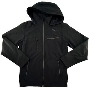 Marmot Black Softshell Jacket Hooded Full Zip Lightweight Outdoor Womens M